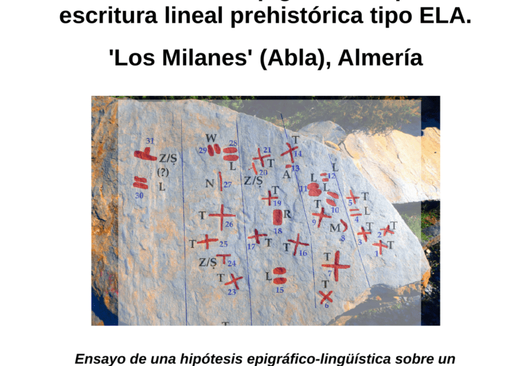 Nueva evidencia epigráfica de posible escritura lineal prehistórica tipo ELA. ‘Los Milanes’ (Abla), Almería.