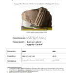Escultura ibera con inscripción votiva al posible “Dios de los Caballos” Atin Georgeos Díaz-Montexano, Vitalititus Accepted Member of The Epigraphic Society
