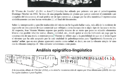 El “Plomo de Gandía". Análisis epigráfico-lingüístico y propuesta de interpretación.