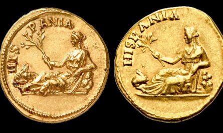 Moneda Romana de Hispania de tiempos del emperador Adriano.