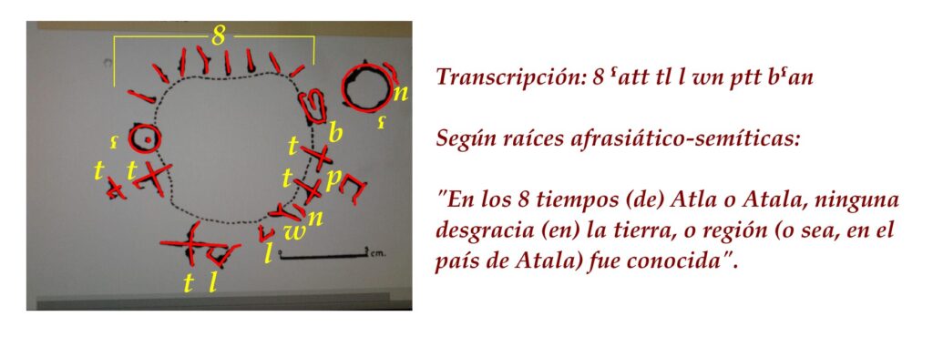 Posible texto de tipo "nostálgico" sobre la leyenda histórica (logografía) de la Atlántida hallado en Muriel, Guadalajara, España.