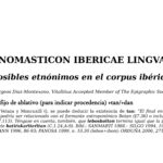 ONOMASTICON IBERICAE LINGVAE - Posibles etnónimos en el corpus ibérico.